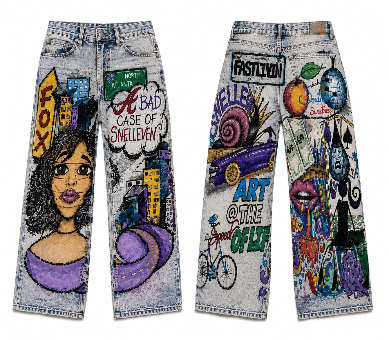SNELLEVEN DOODLE JEANS